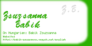 zsuzsanna babik business card